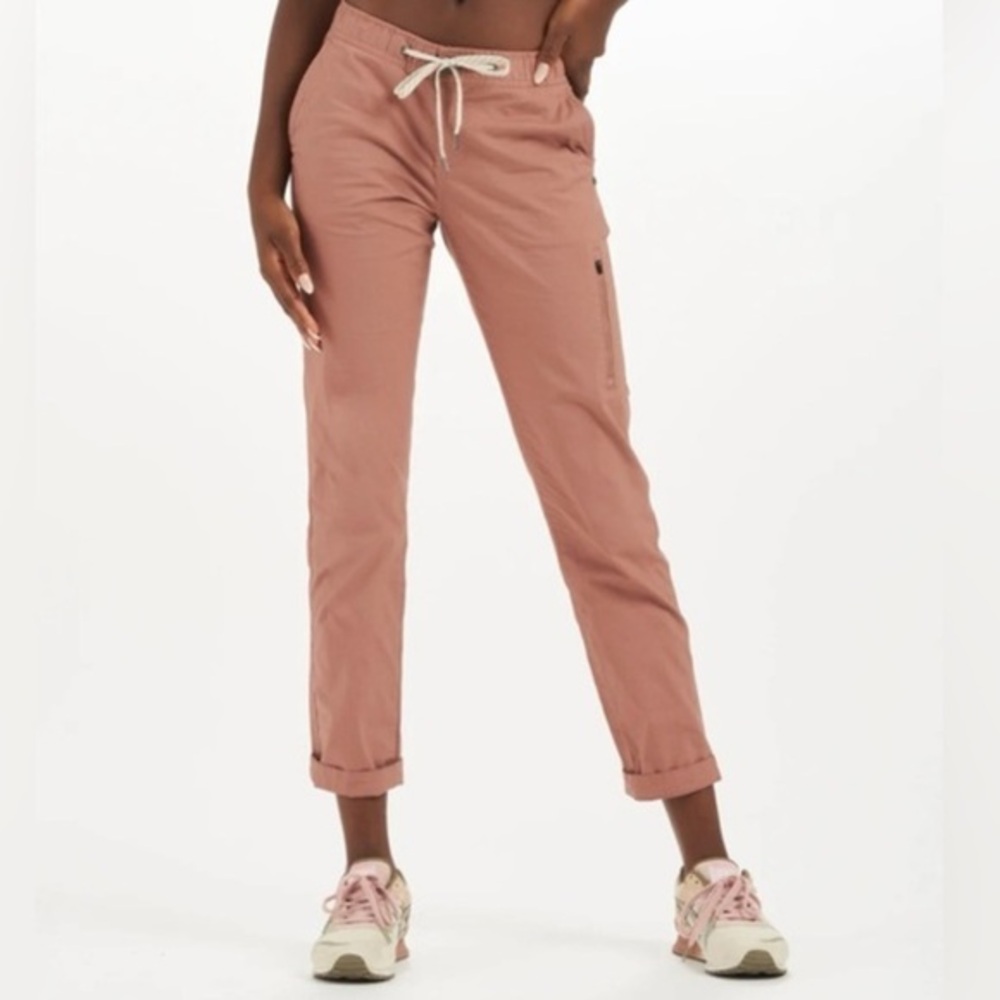 Vuori Ripstop Pant Two Way Organic Stretch Pants in Light Terracotta Size M
